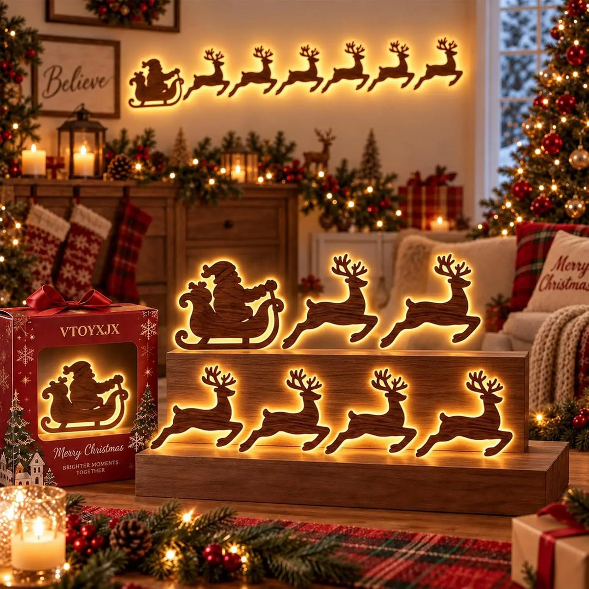Magical Outdoor Glowing Reindeer Decor