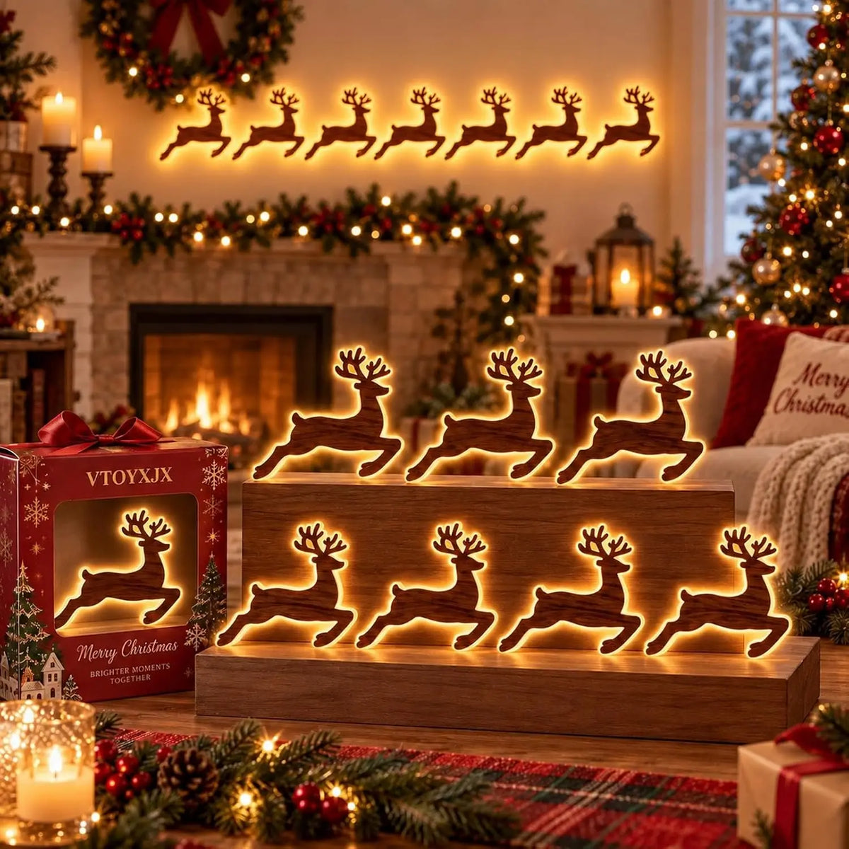 Magical Outdoor Glowing Reindeer Decor